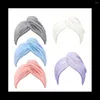 Bath Accessory Set Microfiber Hair Towel Wrap 5 Pack Turbans Super Absorbent For All Types Anti Frizz