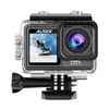 Погодные камеры Cerastes Action Camera 4K60FPS EIS Межтойчаемый объектив 24 -мегапиксельный Zoom Electronic Stabilizer WiFi для VLOG 230823