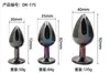 Jouets anaux SML Set Métal Noir Plug Rond Fond Cristal Butt Plugs Massage De La Prostate Jeux Pour Adultes Anus Masturbation Sexe 230824