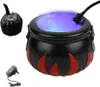 Partydekoration Hexenkessel-Nebelgerät – Halloween-LED-Nebelmacher | Black Witches Mini-Ultraschall für den Innenbereich