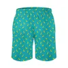 Men's Shorts Summer Board Banana Print Sports Green Yellow Pattern Beach Short Pants Casual Quick Dry Swimming Trunks Big Size