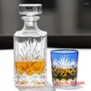 Vinglas med blå drake ögon whisky cup edo kiriko kristall glas japansk stil rock tumbler whisky snifter öl mugg droppe