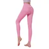 LL Womens Yoga Outfit Slim Pant Exercise Running Sportswear Adult High Waist Fitness Wear Girls Elastic Tights Skinny Gym Pant Fast Dry Nine Pants