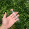 Whole- 30 120 mm 60 ml szklane butelki fiolki słoiki Test Rurka z korkiem Pusta szklana przezroczyste przezroczyste butelki 24pcs Lot1266y