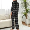 Pyjama squelette dansant pour femmes, ensemble 2 pièces mignon à manches longues, pour Halloween, cadeau d'anniversaire personnalisé pour la maison, automne