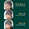 Perruque Lace Front Wig Body Wave brésilienne sans colle, cheveux naturels à reflets colorés, 30 pouces, 13x4 Hd, Loose Wave transparente, pour femmes