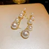 Boucles d'oreilles Imitation perle pour femmes, Clip d'oreille de tempérament tendance, bijoux de fête de mariage romantique, accessoires féminins