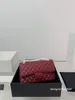 Designväska lyxväska kvinnor väskor klassiker väskor äkta läder kaviar fårskinn cc väska axelväska rosa vit svart crossbody väska storlek 25 cm