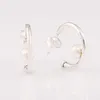 Boucles d'oreilles en argent S925 authentique, perles contemporaines pour femmes, cadeau de mariage, bijoux fins pour dames