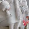 Dwuczęściowa sukienka Sarebon Winter Slim High Tail Hip Spódnica Knitting Nocka ciepłe krótkie kobiety 230823