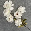 Fiori decorativi piante artificiali 6 peonie di velluto bianco decorare