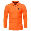 Mens Polos Men Long Sleeve Autumn Fashion Polo Shirts Slim Fit Business Casual 230823