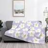 Blankets Sunflower Flannel Blanket Plant Floral Print Comfortable Soft Warm Throw Blankets for Sofa Chair Bed Office Travelling Camping R230824