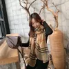 Scarves Luxury Brand Winter Plaid Scarf Couple Style Warm Solid Pashmina Scarves Fashion Women Scarfs Cashmere Shawl Hijab For Gift 230823