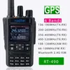 Walkie Talkie Radtel RT 490 GPS Blutooth App Amateur Ham de duas vias Radio 256CH Air Band USB C Vox SOS LCD Scanner Aviação 230823