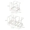 Kök förvaring järn koppar hållare engångspappers kopp dispenser glas rack hemmakontor kaffe station stativ arrangör
