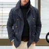 Herenjacks trendy mannelijke jas dubbele borstwasbare herfst winter mannen bovenkleding streetwear jacket voor dagelijkse slijtage