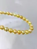 Цепи прекрасные ювелирные украшения жемчужное ожерелье с серебряной серебряной застежкой натуральное океан 7-8,5 мм круглые золотые жемчужные ожерелья для женского подарка