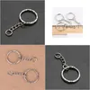 Keychains Lanyards verkaufen antike Sier -Band -Ketten -Schlüssel Ring DIY Accessoires Material Drop Delivery Fashion Otohs