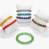 Bracelets de charme Bracelet de perles de cristal de mode pour femmes coloré verre extensible charmes bracelets bijoux faits à la main méditation en gros