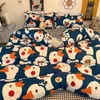 Bedding sets Solid White Fashion Style Bedding Set Twin Full Queen King Size Bed Linen Adults Kids Floral Bed Flat Sheet Pillowcase Kawaii 230824