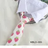 Papillaggio ties cartone animato cotone alla moda alla moda pattern di frutta casual 6 cm Accessori per cravatta da uomo e femmina Daily Wear Party Gift