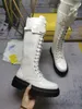 Ontwerper Martin Desert Boot High Heels Ankle Boots Women Leather Boots Vintage Print Jacquard 0821