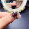 Wedding Rings Natural Australia Opal Ring 8 10MM Gemstone 925 Sterling Silver Jewelry for Women Engagement Gift 230824