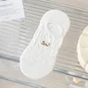 Frauen Socken Spcity Letter gesticktes Frauenschiff Sommer Thin College niedliche unsichtbare Baumwolle Freizeit Cartoon Atmungsfreie Socke