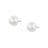 Studörhängen 925 Sterling Silver Cotton Pearl For Women Girl French Light Luxury Simple Wedding Party Jewelry Accessories