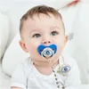 모바일# Mobiles Miyocar Blue Bling Pacifier 및 Clip Set Chain Holder Colorf Lovely Aeye C 230615 Drop Delivery Baby Kids Maternity DH2FE