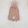 Designer gestrickter Hut Langer Hut Wolle Ball Hut winddicht warm und warm Unisex -Stil für Männer und Frauen geeignet