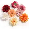 Decorative Flowers 5PCS 15CM Artificial Dahlia DIY Headwear Decoration Silk Flower Wedding Accessories