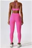 Frauen zwei Stück Hosen Sport 2 Stücke Anzüge hoher Taille -Leggings und Bras nahtloser Yoga -Leggins Sets Strumpfhosen Workout Fitness Soft Gym