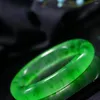Braccialetto verde giada myanmar jadeite di alto grado a braccialetti di giades bracciale rotonde donne accessori per gioielli fini