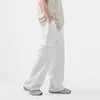 Pantaloni da carico bianco grigio uomo moda pantaloni a gamba larga sovradimensionati uomini streetwear hip-hop perpini sciolti da uomo pantaloni da uomo s-2xllf20230824.