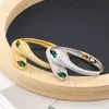Bangle Designer Diamond Snake Bracelet plateado de joyas de oro de 18 k