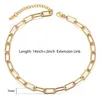 Kedjor Vintage Gold Chain Halsband för kvinnor Herringbone Rope Foxtail Figaro Curb Link Choker Jewelry Accessories Whole3765460