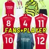 Long sleeve ODEGAARD HAVERTZ RICE SMITH ROWE G.JESUS SAKA soccer jerseys SALIBA 23 24 MARTINELLI 2023 2024 football kits shirt home away third fans player