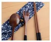 Chopsticks Japanese Wood Cuterly Set Miljö Natur Trägaffel Spoon Chopsticks Portable Knife Spoons Travel SN6253