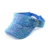 Glanzende bling strass vizieren voor dames heren zon strandhoeden casual sport verstelbare zomerpet bling strass hoed voor buitenfeest golf tennis 0825