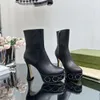 Black leather zippered boots with thin high heels, thick heels, side zippered thighs, and high sleeves, suitable for female designer shoe factories 35-42