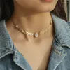 Pendant Necklaces Temperament Fashion Trend Sexy Necklace For Women Golden Ear Of Wheat Clavicle Chains Collar One Piece Pearl Jewelry