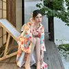 Roupas étnicas elegantes meninas jovens vestido noturno vestido japonês yukata quimono robe bobe vestido vintage gisha cosplay figus