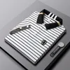 Mens Polos Polo Shirt Men Summer High Quality Shortsleeved Cotton Stripe Business Casual M4XL 3661 230823