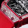 Richarmilles Luxury Automatic Watches Mechanical SportsWリストウォッチメンズシリーズ35-02 Snowflake Diamond Red Devil Ultimate Edition Complete Set hbwy