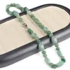 Chains Style Women Necklace Natural Stone Green Aventurine Irregular Beads Charms For Birthday Gift Length 45 CM
