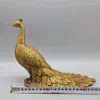 Decorative Figurines Brass Peacock Statue Feng Shui Wealth Miniatures Home Decoration Lucky Ornaments Bronze Sculpture Office Crafts Gifts