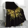 Mantas Manta de franela de mariposa colorida Tamaño King para niños Niños Niñas Cama Sofá Decoración Ligero Cálido Suave Regalo perfecto R230824