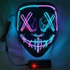 Party Masks Halloween Mask LED Light up Scary mask for Festival Cosplay Halloween Costume Masquerade Parties Carnival Gift FY7943 0824